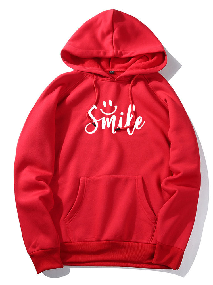 Smile Print Hoodie